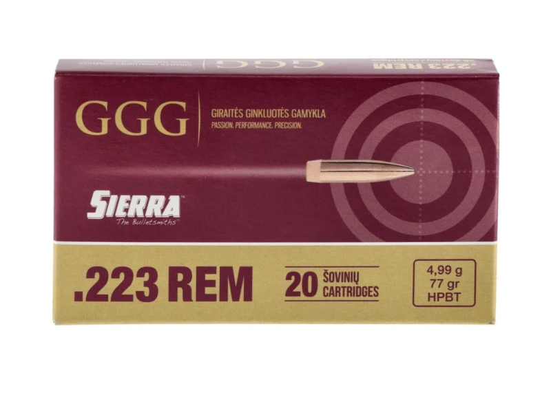 AMUNICJA KARABINOWA GGG KAL. .223 Rem, GPR13 (SIERRA), HPBT 69GR/4,47g
