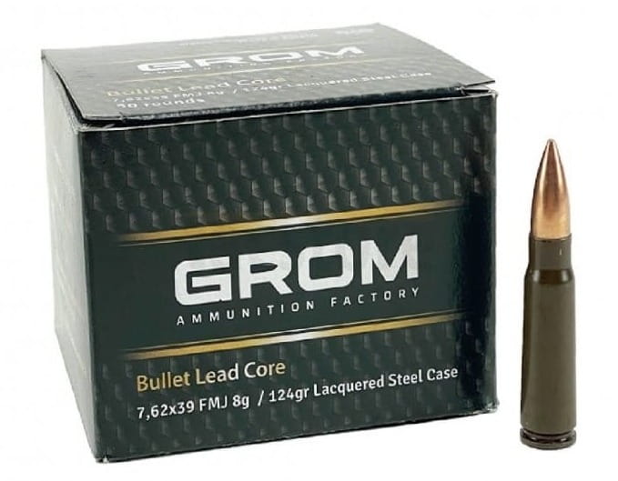 AM. KULOWA GROM KAL. 7,62x39 FMJ (OŁOWIANY RDZEŃ)