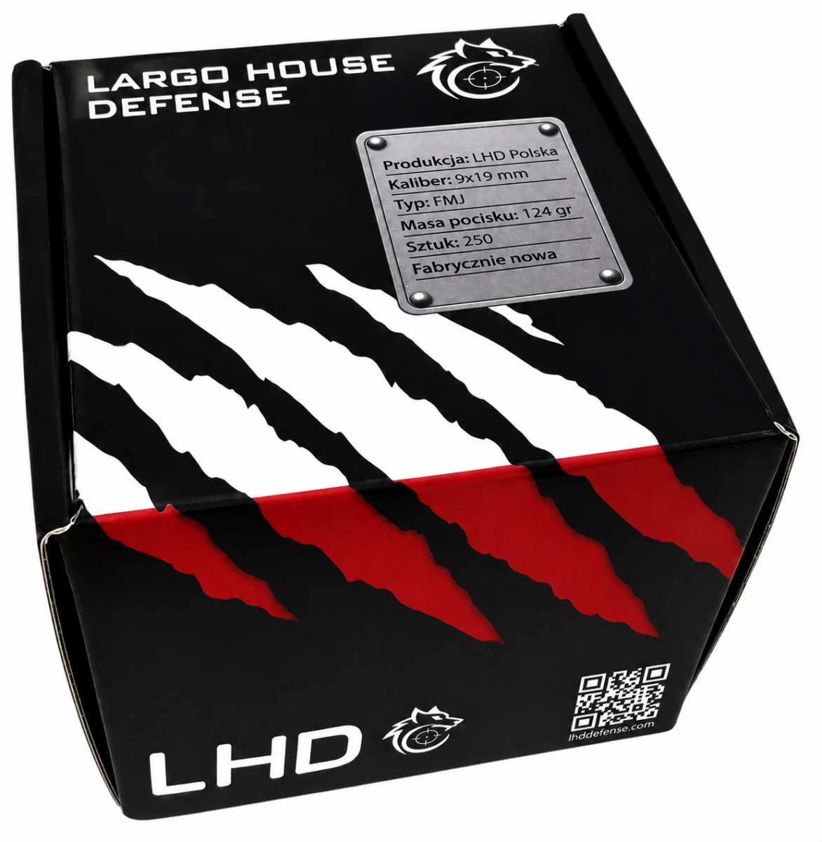 AMUNICJA KAL. 9mm PARA FMJ 124GR/8g FMJ LHD - 250szt