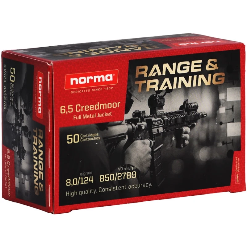 AM. KUL. 6,5 CREEDMOOR NORMA R&T FMJ 8g/124gr