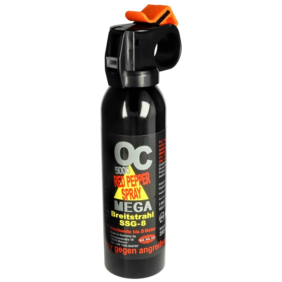 Gaz pieprzowy OC 5000 200 ml, nasadka zabezp.